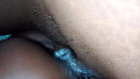 thick cumshot from side fuck ebony chick