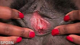 i'm watching this black hairy pussy girl dancing and masturbating with wet natural tits