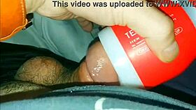 Cory Bernstein edges his big dick into a toy and cums hard