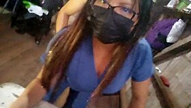 The dirty cleaning lady invites the delivery guy home for passionate, intense sex, making her moan like a newbie slut