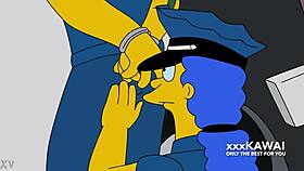 police marge arrests snake but he fucks her