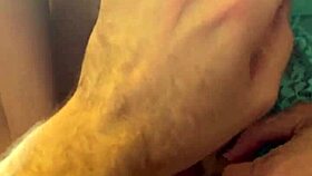 Oh wow, my perfect blonde wife in blue lace lingerie rides and sucks my cock until it explodes!