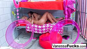 Vanessa Cage And Dani Daniels Play With Each Others Tight Pussys.