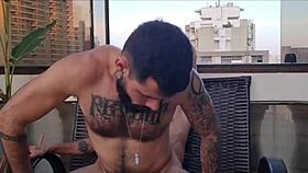 Bareback Fun on Sao Paulo Rooftop?