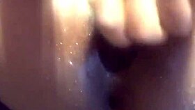 Squirting Ebony Babe Toys Pussy with Dildo Before Creampie. Lesbian Fun Ensues.