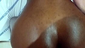 skinny ebony slut begs for interracial bareback pussy fucking