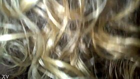 blonde milf gives blowjob on valentine's