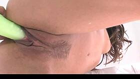 Celeste Star fucks herself with a dildo, so dripping wet!