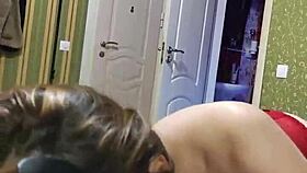 Stepdaughter deepthroats cock cowgirl and cumshot