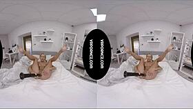 blonde milf uses big black dildo in tight pussy