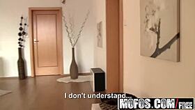 Gorgeous brunette Arian Joy rides her voyeur hard, damn that’s sneaky on patrol!