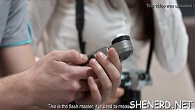 Nerd girl gets her tight pussy fucked missionary