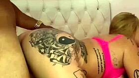 Did you see the leak? Blonde married girlfriend with tattoos fucks her interracial lover passionately.