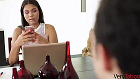 help me pass, brother please - michelle anderson shows big tits and ass for blowjob and fucking