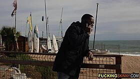 Beautiful Blonde Teen 18+ Plays With Big Black Dick