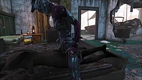 Fallout 4 nemesis fucks cartoon monster in 3d hentai game