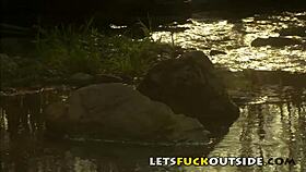 Lets Fuck Outside With Cute Brunette And Big Boobs In Public