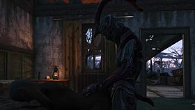 Fallout 4 nemesis fucks cartoon monster in 3d hentai game