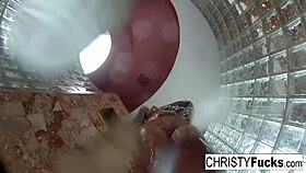 steamy shower behind the scenes with christy, dahlia, and ivan getting wild