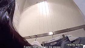 Enchanting Czech teen seduced in the mall and filmed in POV