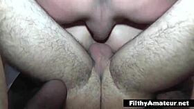 Passionate sperm swap after intense DP with two nympho MILFs