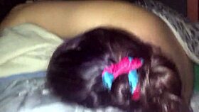 Woman sucks big black cock until cumshot in this scene