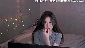 I made her watch hentai anime cosplay