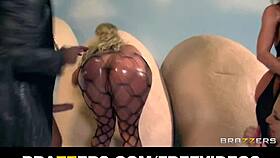 Four Big-Booty Brazzers Girls Share One Hard Cock