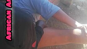 African mature woman in beautiful context