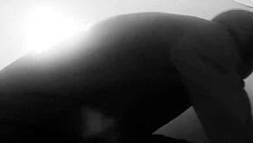 Ebony beauty with a sexy ass that's hard to resist in missionary position 😏