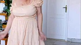 naughty cowgirl mariaold teasing with huge natural tits