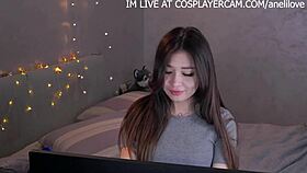 I made her watch hentai anime cosplay