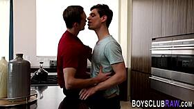 gay hunk passionately fucks stud's ass bareback, feeling intense pleasure