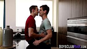 gay hunk passionately fucks stud's ass bareback, feeling intense pleasure