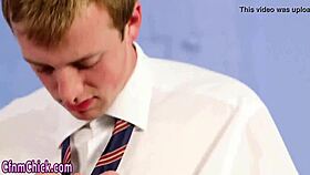 Watch classy babes humiliate and stroke the dork