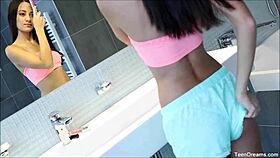 Slim teen shrima malati masturbates tight pussy