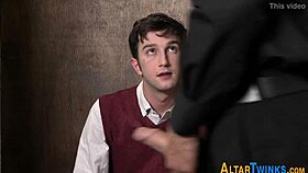 Gay priest pounds teen twink's ass bareback!