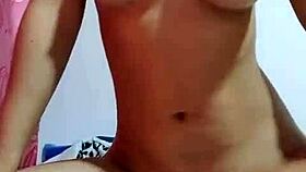 Latina teen lady shows off natural petite tits and sexy ass for your gaze.