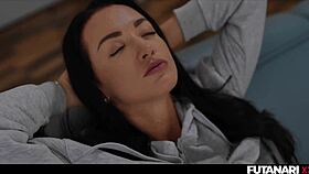 Zuzu Sweet dominates solo play with fierce shemale action in futanari style.