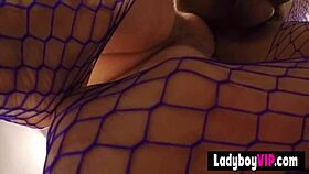 Cute Faced Asian Shemale Handcuffed For Rough Blowjob