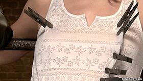 Hairy Pussy Slave Feels Intense Pleasure as Master Fingers Her Roughly