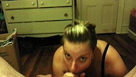 hot blonde is sucking that hard cock so good, gonna get a facial 😍