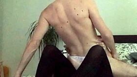 pizza delivery guy begged to fuck me in pantyhose as his mature girlfriend