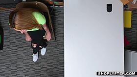 Horny Thick Blonde Teen 18+ Shoplifter Alexa Raye Seduces Security Officer