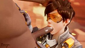 Tracer experiences thrilling blowjob bet payoff