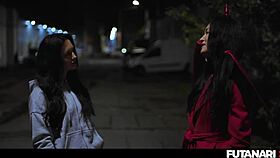 Zuzu Sweet dominates solo play with fierce shemale action in futanari style.