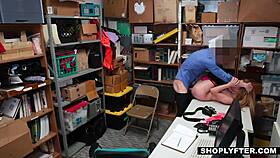 Horny Thick Blonde Teen 18+ Shoplifter Alexa Raye Seduces Security Officer