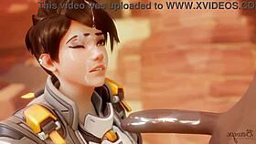 Tracer experiences thrilling blowjob bet payoff