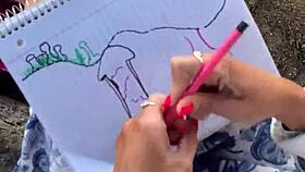 Hot Teen Babe Nikole Nash Squirt in Public Art Session