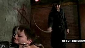 extreme sex play got wild with her tied up and using huge dildos for intense pleasure.